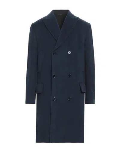 Daniele Alessandrini Man Coat Navy Blue Size 42 Polyester
