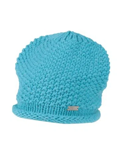 Daniele Alessandrini Man Hat Azure Size Onesize Acrylic, Wool, Viscose, Alpaca Wool In Blue