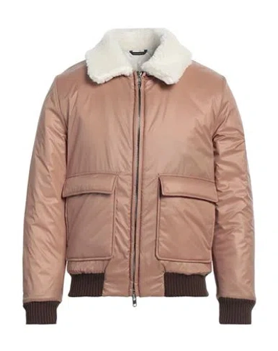 Daniele Alessandrini Man Jacket Khaki Size 42 Polyamide, Polyester, Acrylic, Wool In Beige