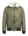 Daniele Alessandrini Man Jacket Military Green Size 42 Polyamide, Polyester, Acrylic, Wool In Green