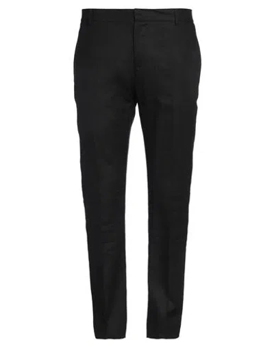 Daniele Alessandrini Man Pants Black Size 38 Linen, Viscose