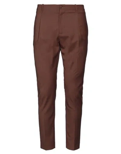 Daniele Alessandrini Man Pants Brown Size 30 Polyester, Viscose, Elastane
