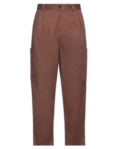 Daniele Alessandrini Man Pants Brown Size 32 Cotton, Elastane
