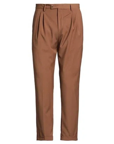 Daniele Alessandrini Man Pants Brown Size 34 Polyester, Viscose, Elastane