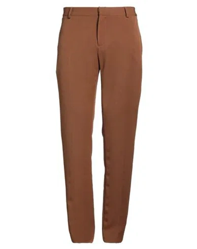 Daniele Alessandrini Man Pants Brown Size 36 Polyester, Elastane