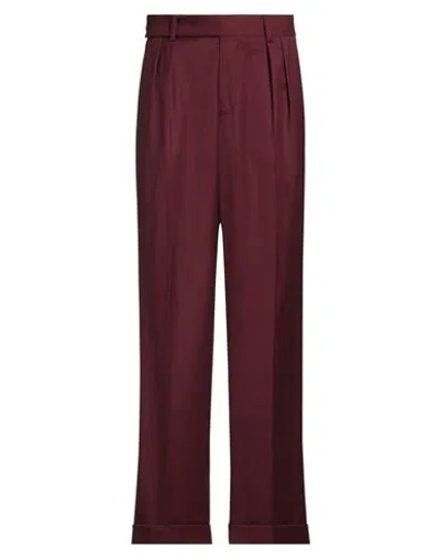 Daniele Alessandrini Man Pants Burgundy Size 32 Polyester, Viscose, Elastane In Red