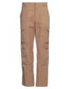 Daniele Alessandrini Man Pants Camel Size 30 Cotton, Polyester, Viscose, Elastane In Beige