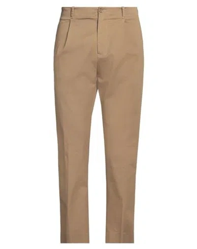 Daniele Alessandrini Man Pants Camel Size 36 Cotton, Elastane In Beige