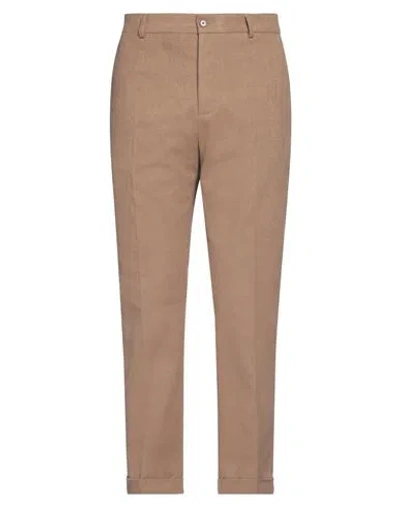 Daniele Alessandrini Man Pants Camel Size 34 Cotton, Polyester, Viscose, Elastane In Beige