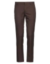 Daniele Alessandrini Man Pants Chocolate Brown Size 34 Polyester, Viscose, Elastane In Brown