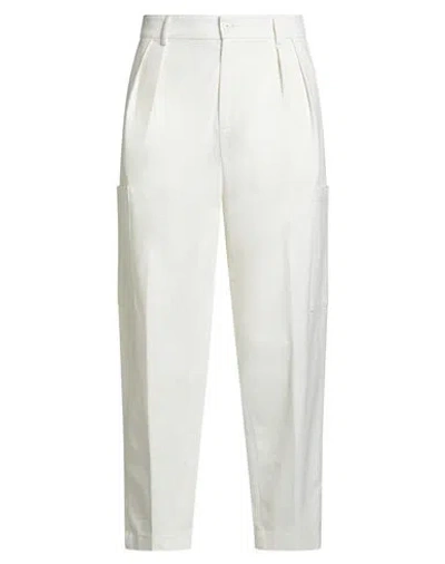 Daniele Alessandrini Man Pants Cream Size 32 Cotton, Elastane In White