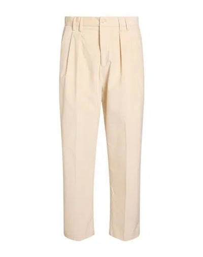 Daniele Alessandrini Man Pants Cream Size 32 Cotton, Polyester, Elastane In White