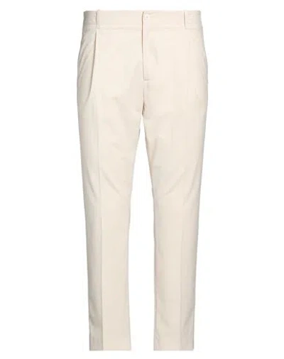 Daniele Alessandrini Man Pants Cream Size 36 Polyester, Viscose, Elastane In Neutral