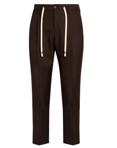 Daniele Alessandrini Man Pants Dark Brown Size 28 Polyester, Wool