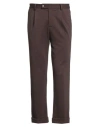 Daniele Alessandrini Man Pants Dark Brown Size 30 Polyester, Viscose, Elastane