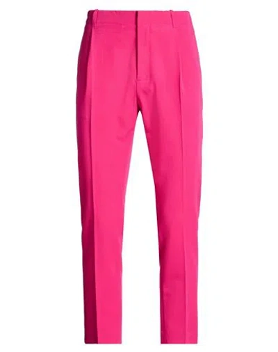 Daniele Alessandrini Man Pants Fuchsia Size 32 Polyester, Viscose, Elastane In Pink