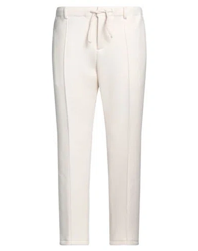 Daniele Alessandrini Man Pants Ivory Size 32 Polyester, Viscose, Elastane In White
