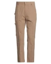 Daniele Alessandrini Man Pants Camel Size 30 Cotton, Polyester, Viscose, Elastane In Brown