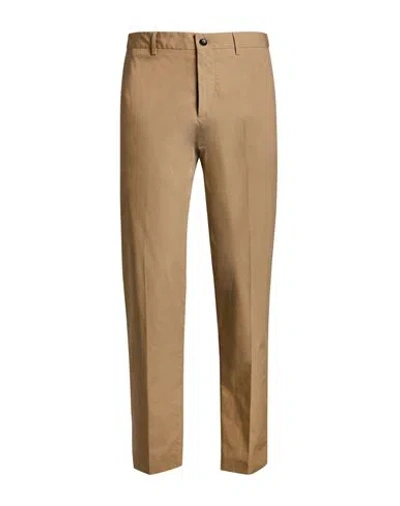 Daniele Alessandrini Man Pants Light Brown Size 36 Cotton, Elastane In Nude