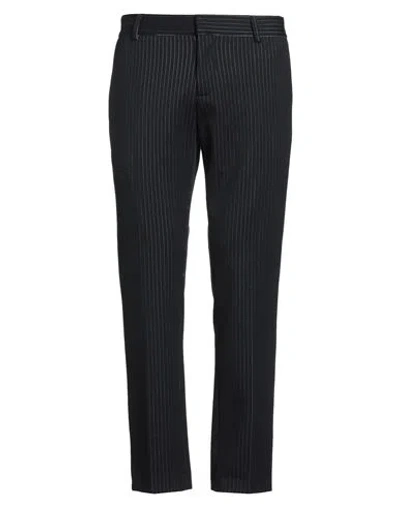 Daniele Alessandrini Man Pants Midnight Blue Size 34 Polyester, Viscose, Elastane In Black