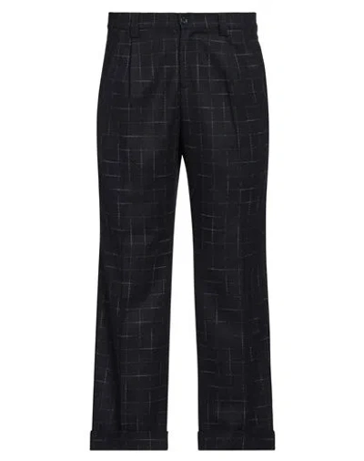 Daniele Alessandrini Man Pants Midnight Blue Size 36 Wool, Polyester, Polyamide, Cotton In Black