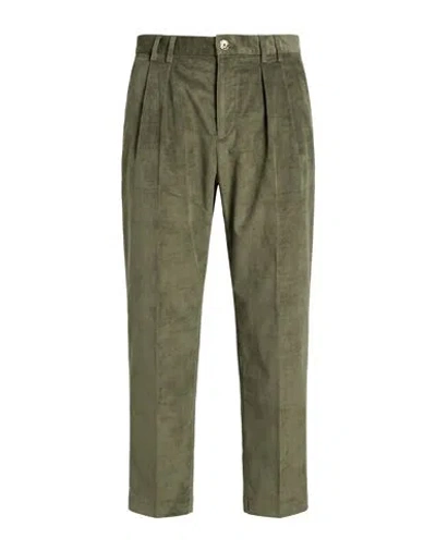 Daniele Alessandrini Man Pants Military Green Size 34 Cotton, Polyester, Elastane