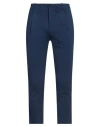 DANIELE ALESSANDRINI DANIELE ALESSANDRINI MAN PANTS NAVY BLUE SIZE 34 COTTON, POLYAMIDE, ELASTANE