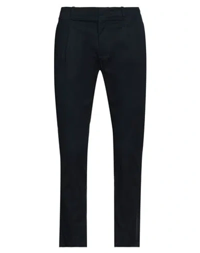 DANIELE ALESSANDRINI DANIELE ALESSANDRINI MAN PANTS NAVY SIZE 36 COTTON, ELASTANE