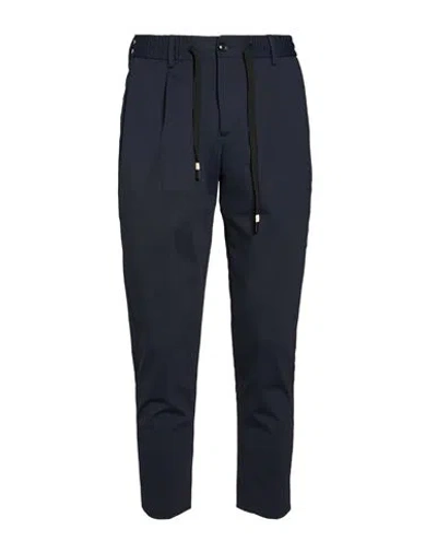 Daniele Alessandrini Man Pants Navy Size 28 Polyester, Viscose, Wool, Elastane In Blue
