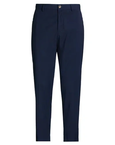 Daniele Alessandrini Man Pants Navy Size 40 Polyester, Viscose, Elastane In Blue
