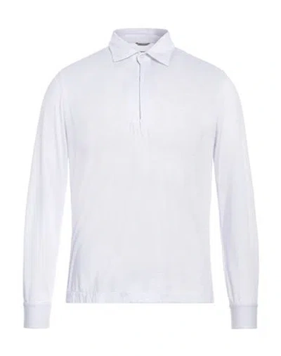 Daniele Alessandrini Man Polo Shirt White Size L Polyester, Viscose, Elastane