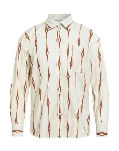 Daniele Alessandrini Man Shirt Beige Size M Cotton, Elastane In Neutral