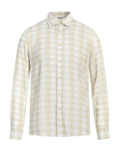 Daniele Alessandrini Man Shirt Beige Size M Viscose In Nude