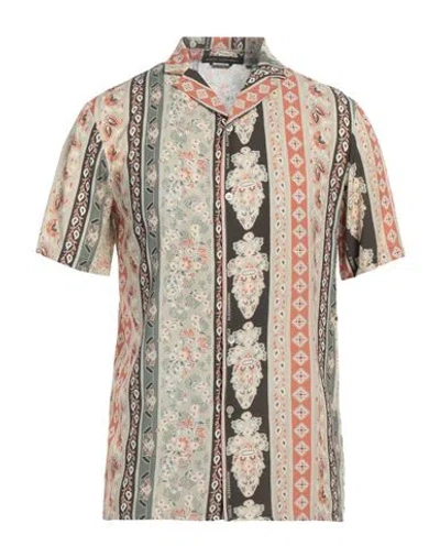Daniele Alessandrini Man Shirt Beige Size Xl Viscose