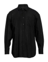 Daniele Alessandrini Man Shirt Black Size S Linen, Cotton
