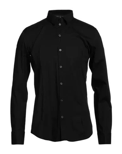 Daniele Alessandrini Man Shirt Black Size Xxl Cotton, Elastane