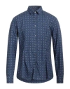 Daniele Alessandrini Man Shirt Blue Size 17 Cotton In Blue