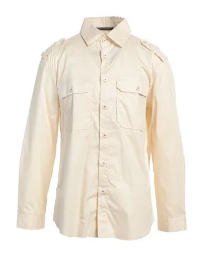 Daniele Alessandrini Man Shirt Cream Size Xl Cotton In White