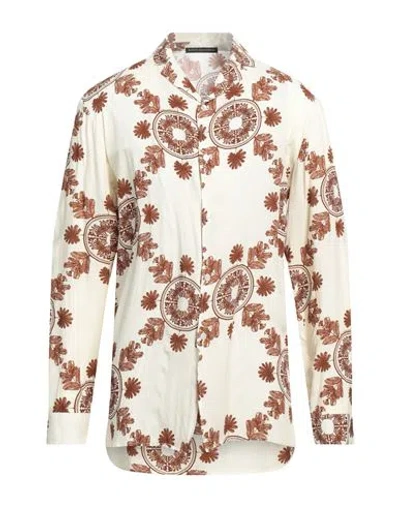 Daniele Alessandrini Man Shirt Ivory Size Xxl Viscose In White