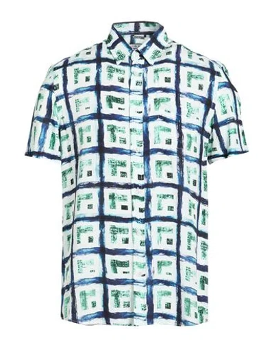 Daniele Alessandrini Man Shirt Midnight Blue Size Xl Viscose