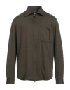Daniele Alessandrini Man Shirt Military Green Size Xl Polyester, Viscose, Elastane In Green