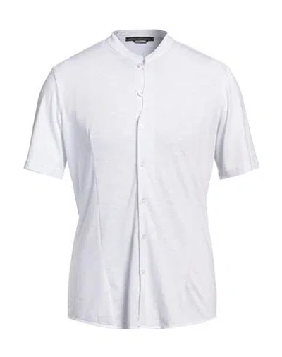 Daniele Alessandrini Man Shirt Off White Size Xl Polyester, Viscose, Elastane