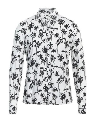 Daniele Alessandrini Man Shirt White Size 16 Viscose