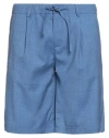 Daniele Alessandrini Man Shorts & Bermuda Shorts Blue Size 30 Polyester, Viscose, Elastane