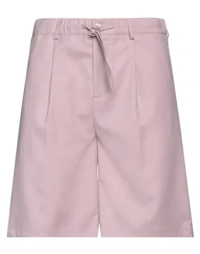 Daniele Alessandrini Man Shorts & Bermuda Shorts Lilac Size 28 Polyester, Viscose, Elastane In Purple