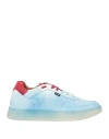 DANIELE ALESSANDRINI DANIELE ALESSANDRINI MAN SNEAKERS AZURE SIZE 8 LEATHER