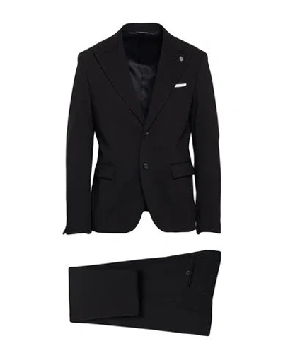 Daniele Alessandrini Man Suit Black Size 34 Polyester, Viscose, Wool, Elastane