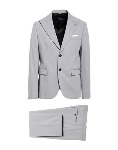 Daniele Alessandrini Man Suit Grey Size 42 Polyester, Viscose, Wool, Elastane In Gray