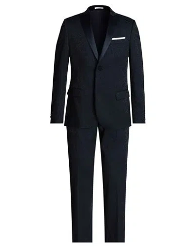 Daniele Alessandrini Man Suit Midnight Blue Size 40 Viscose, Polyester, Cotton, Elastane