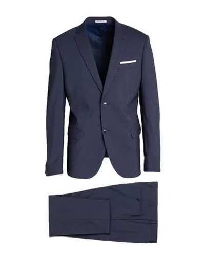 Daniele Alessandrini Man Suit Midnight Blue Size 44 Polyester, Wool, Elastane In Brown